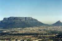 view from Tygerberg Hill towards Table Mountain, Devil's Peak and Lion's Head