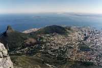 view of Lions Head and City Bowl from Table Mountain